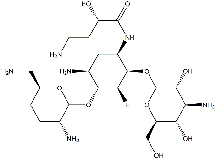 5-Deoxy-5-fluoroarbekacin Struktur