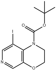 tert-Butyl 8-iodo-2,3-dihydro-1H-pyrido-[3,4-b][1,4]oxazine-1-carboxylate Structure