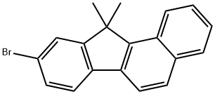 9-bromine-11,11-dimethyl-11H-benzo[a]fluorene 化学構造式