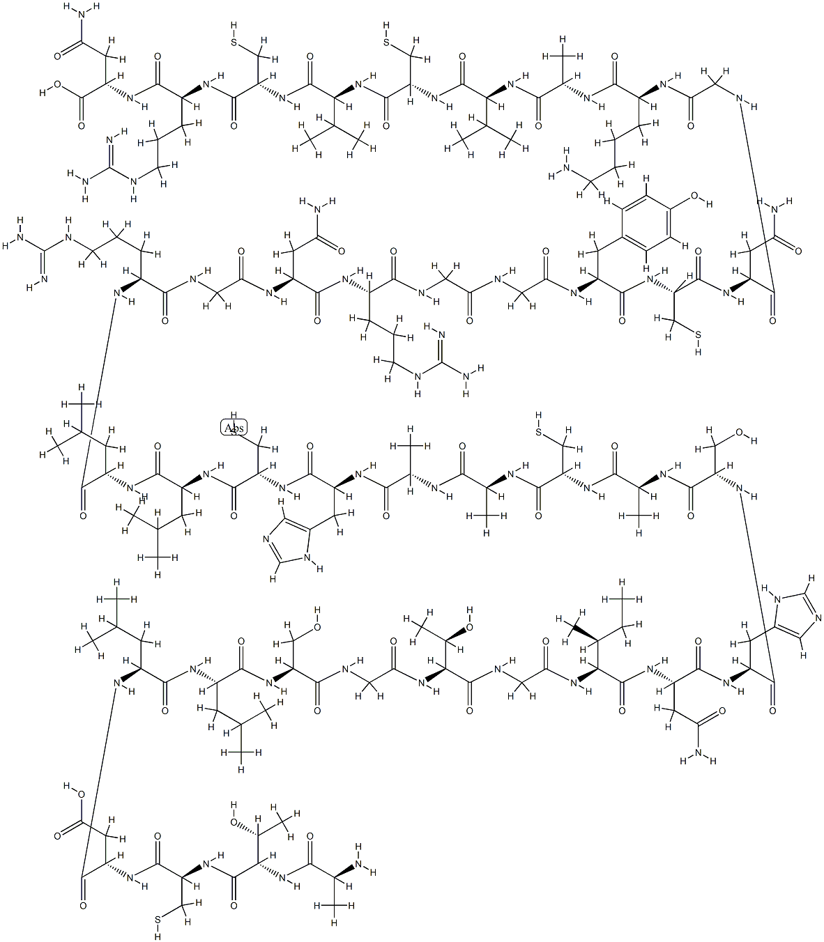 抗菌肽Sapecin,119938-54-4,结构式