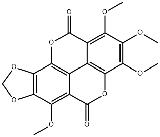 3,4,5,5'-O-tetramethyl-3',4'-O,O-methylidenecoruleoellagic acid d Structure