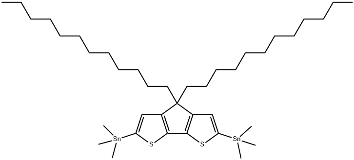 2,6-二(三甲基锡)-4,4-二(十二烷基)-环戊并[2,1-B:3,4-B']二噻吩 结构式