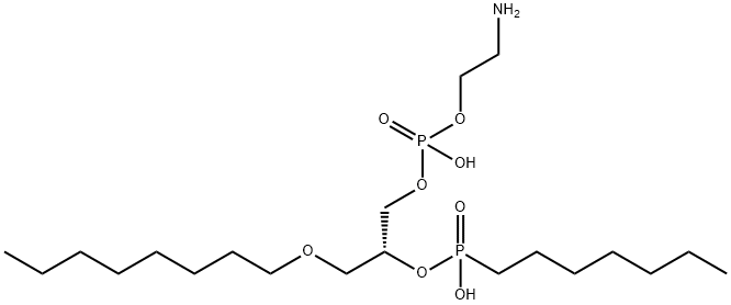 1-O-octyl-2-heptylphosphonylglycero-3-phosphoethanolamine Structure