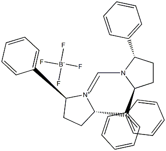 (2S,5S)-1-{[(2S,5S)-2,5-Diphenylpyrrolidin-1-yl]methylene}-2,5-diphenylpyrrolidinium tetrafluoroborate, min. 97% Struktur