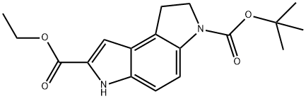 6-叔-丁基 2-乙基 7,8-二氢吡咯并[3,2-E]吲哚-2,6(3H)-二甲酸基酯,120506-48-1,结构式