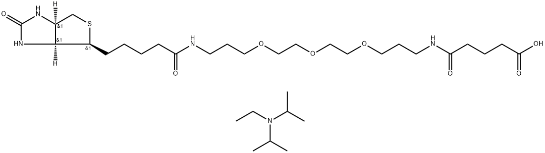 N-Biotinyl-NH-(PEG)2-CO2H·nDIPEA 结构式