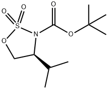 (4S)-4-i-Propyl-1,2,3-oxathiazolidine-2,2-dioxide-3-carboxylic acid t-butyl ester, min. 97% Struktur