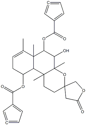 6-O-ニコチノイルスクテバルバチンG 化学構造式