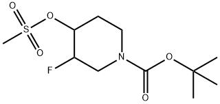 tert-butyl 3-fluoro-4-(methylsulfonyloxy)piperidine-1-carboxylate|