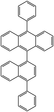 9-フェニル-10-(4-フェニル-1-ナフチル)アントラセン 化学構造式