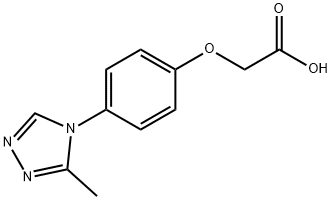 2-(4-(3-methyl-4H-1,2,4-triazol-4-yl)phenoxy)acetic acid 化学構造式