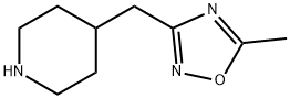 4-[(5-メチル-1,2,4-オキサジアゾール-3-イル)メチル]ピペリジン塩酸塩 化学構造式