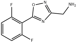 1-[5-(2,6-difluorophenyl)-1,2,4-oxadiazol-3-yl]methanamine(SALTDATA: HCl) Struktur
