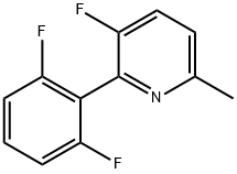 2-(2,6-二氟苯基)-3-氟-6-甲基吡啶,1210419-18-3,结构式
