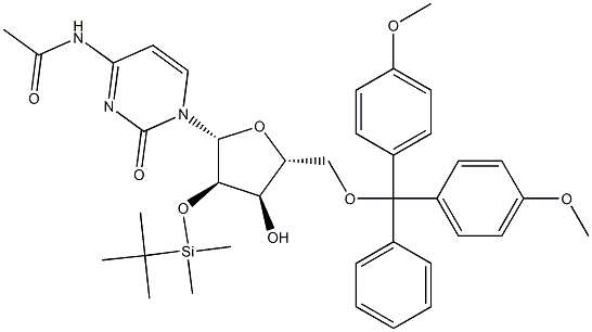 2'-O-TBDMS-5'-O-DMT-N4-Ac cytidin Structure