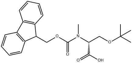 FMOC-N-ME-D-SER(TBU)-OH, 1210833-53-6, 结构式