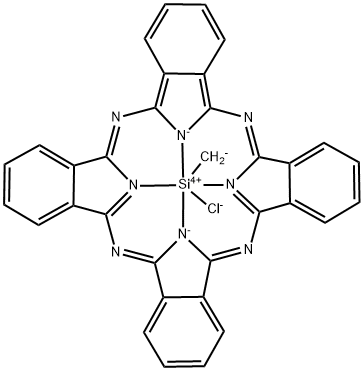 METHYLSILICON(IV) PHTHALOCYANINE CHLORI& 化学構造式