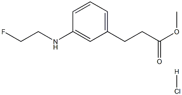 Benzenepropanoic acid,3-[(2-fluoroethyl)amino]-, methyl ester, hydrochloride (1:1) Structure