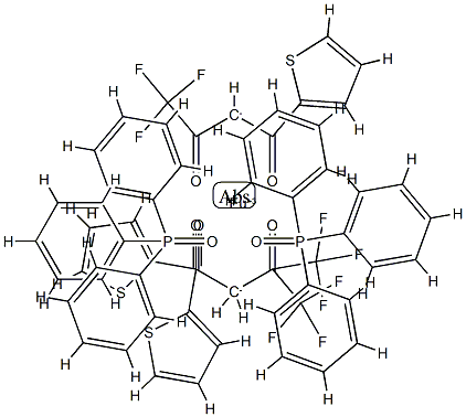 EuropiuM, tris[4,4,4-trifluoro-1-(2-thienyl)-1,3-butanedionato-kO1,kO3]bis(triphenylphosphine oxide-kO)- Structure