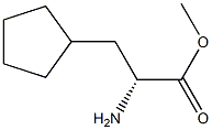 Cyclopentanepropanoic acid, α-amino-, methyl ester, (αR)- Structure