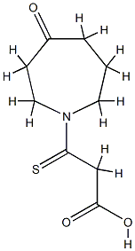 1H-Azepine-1-propanoic  acid,  hexahydro-4-oxo--bta--thioxo- Structure