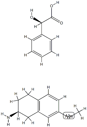 (S)-7-Methoxy-1,2,3,4-tetrahydronaphthalen-2-aMine (R)-2-Hydroxy-2-phenylacetate Struktur