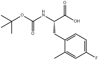 (Tert-Butoxy)Carbonyl L-Phe(2-Me, 4-F)-OH, 1213938-19-2, 结构式