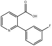 2-(3-Fluorophenyl)nicotinic acid, 1214365-08-8, 结构式