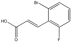 (E)-3-(2-bromo-6-fluorophenyl)acrylic acid Struktur