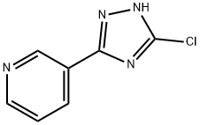 3-(3-クロロ-1H-1,2,4-トリアゾール-5-イル)ピリジン 化学構造式