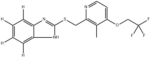 兰索拉唑硫醚-D4, 1216682-38-0, 结构式