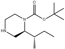 (2S)-2-[(1S)-1-甲基丙基]-1-哌嗪甲酸1,1-二甲基乙酯, 1217442-47-1, 结构式
