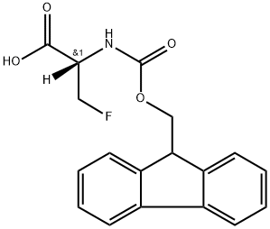 3-Fluoro-L-alanine-2-d1,  N-Fmoc Struktur