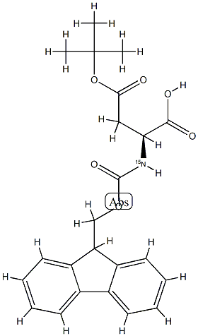L-Aspartic-15N  acid,  N-Fmoc,  4-tert-butyl  ester Struktur