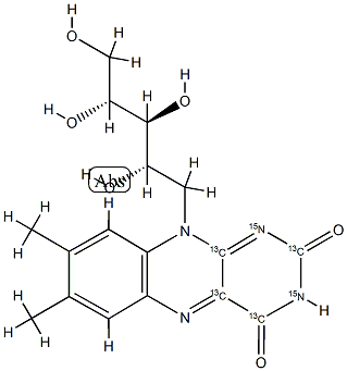 核黄素-2,4,4A,10A-<SUP>13</SUP>C<SUB>4</SUB>-1,3-<SUP>15</SUP>N<SUB>2</SUB>,1217461-14-7,结构式