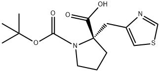 (Tert-Butoxy)Carbonyl (S)-Alpha-(4-Thiazolylmethyl)-Pro Struktur