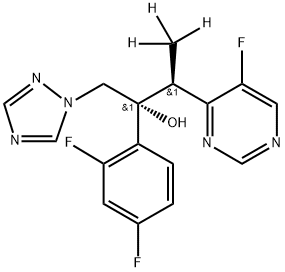 ボリコナゾール-D3 化学構造式