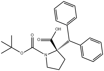 (Tert-Butoxy)Carbonyl (S)-Alpha-Benzhydryl-Pro Structure