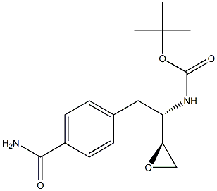 ((S)-2-(4-氨基甲酰基苯基)-1-((S)-环氧乙烷-2-基)乙基)氨基甲酸叔丁酯, 1217673-66-9, 结构式