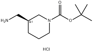 (S)-3-(氨基甲基)哌啶-1-羧酸叔丁酯盐酸盐, 1217702-57-2, 结构式