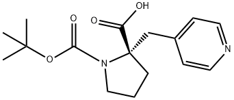 (Tert-Butoxy)Carbonyl (S)-Alpha-(4-Pyridinylmethyl)-Pro, 1217722-02-5, 结构式