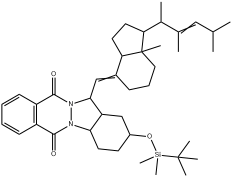 2-(tert-Butyl-dimethyl-silanyloxy)-13-[7a-methyl-1-(1,2,4-trimethyl-pent-2-enyl)-octahydro-inden-4-ylidenemethyl]-2,3,4,4a,13,13a-hexahydro-1H-indazolo[1,2-b]phthalazine-6,11-dione Structure