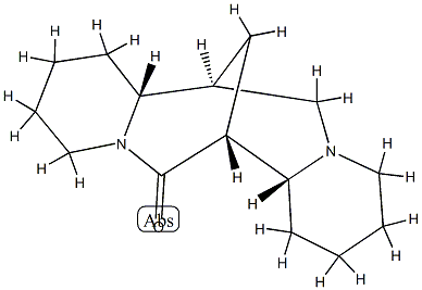 (7R)-1,3,4,7,7aα,8,9,10,11,13,14,14aα-ドデカヒドロ-7α,14α-メタノ-2H,6H-ジピリド[1,2-a:1',2'-e][1,5]ジアゾシン-6-オン 化学構造式