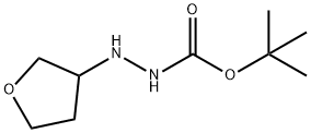 tert-butyl 2-(tetrahydrofuran-3-yl)hydrazinecarboxylate Struktur