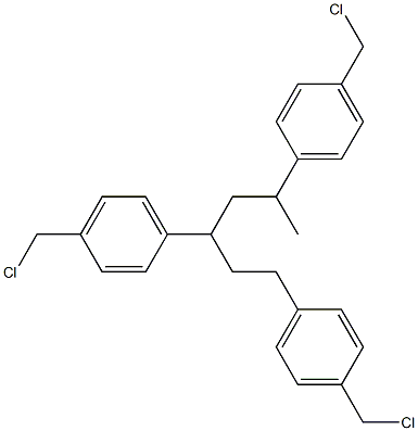 ポリ(塩化ビニルベンジル)、3-異性体と4-異性体の60/40混合物 化学構造式