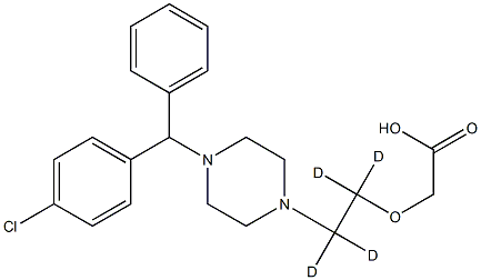 (±)‐セチリジン‐D4 化学構造式
