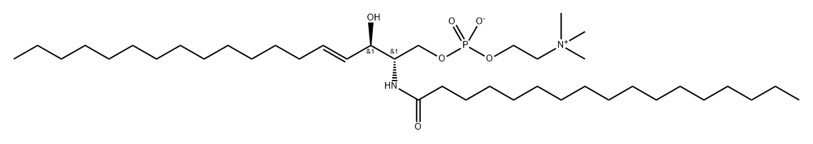 N-heptadecanoyl-D-erythro-sphingosylphosphorylcholine 化学構造式