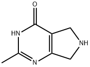 2-メチル-3,5,6,7-テトラヒドロ-4H-ピロロ[3,4-D]ピリミジン-4-オン 化学構造式