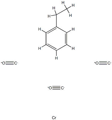 (ETHYLBENZENE)TRICARBONYLCHROMIUM(0) Struktur