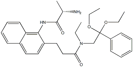 2-Naphthalenepropanamide, α-amino-N-(2,2-diethoxyethyl)-N-(2-phenylethyl)-, (αS)-, 1222068-70-3, 结构式
